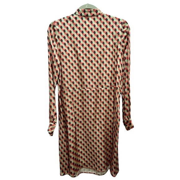 Attic and Barn Geometric Print Long Sleeve Dress | Retro Mod Style - Picture 3 of 4